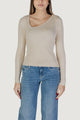 Maglia Vila Clothes VINELLY L/S NECK DETAIL KNIT TOP/PB