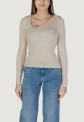 Maglia Vila Clothes VINELLY L/S NECK DETAIL KNIT TOP/PB