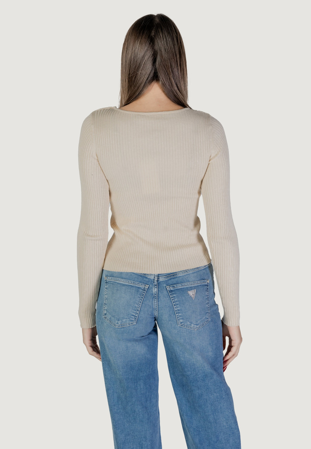 Maglia Vila Clothes VINELLY L/S NECK DETAIL KNIT TOP/PB