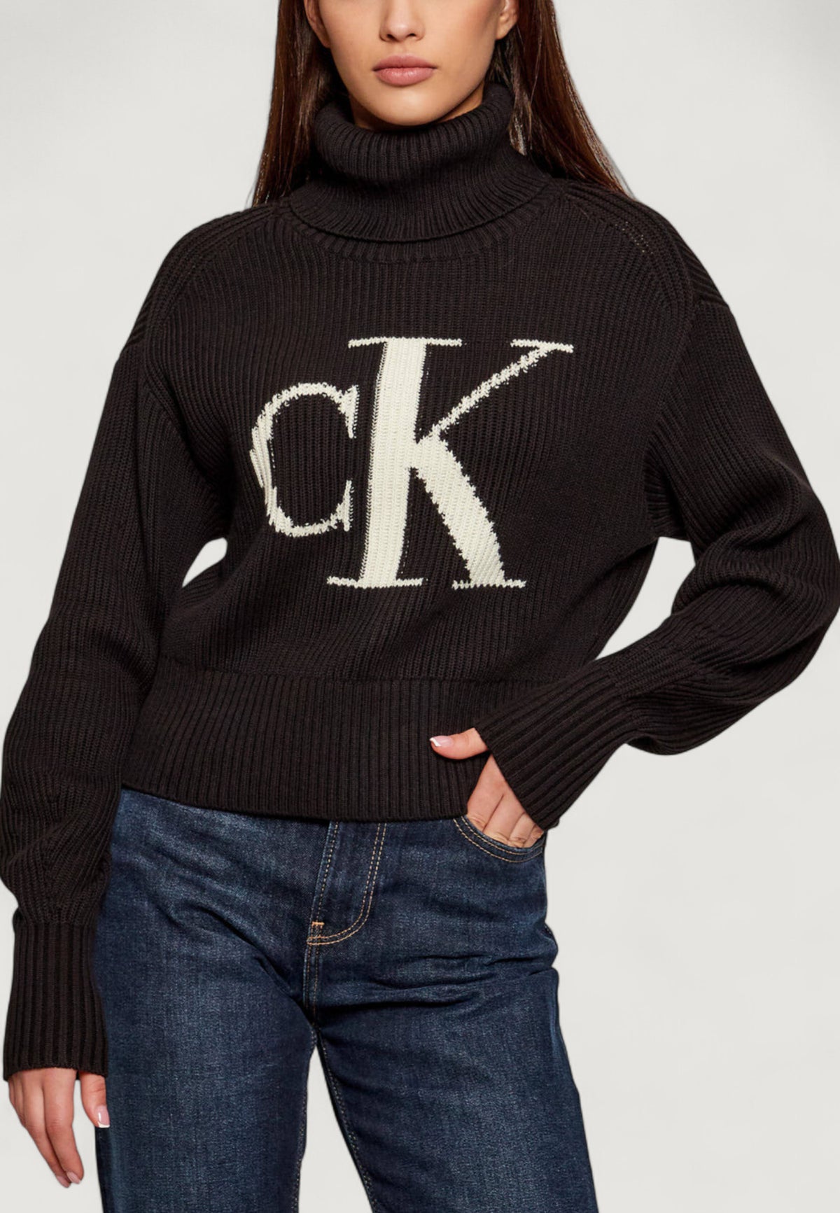 Maglione Calvin Klein Jeans BLOWN UP CK LOOSE SWEATER CONTRA