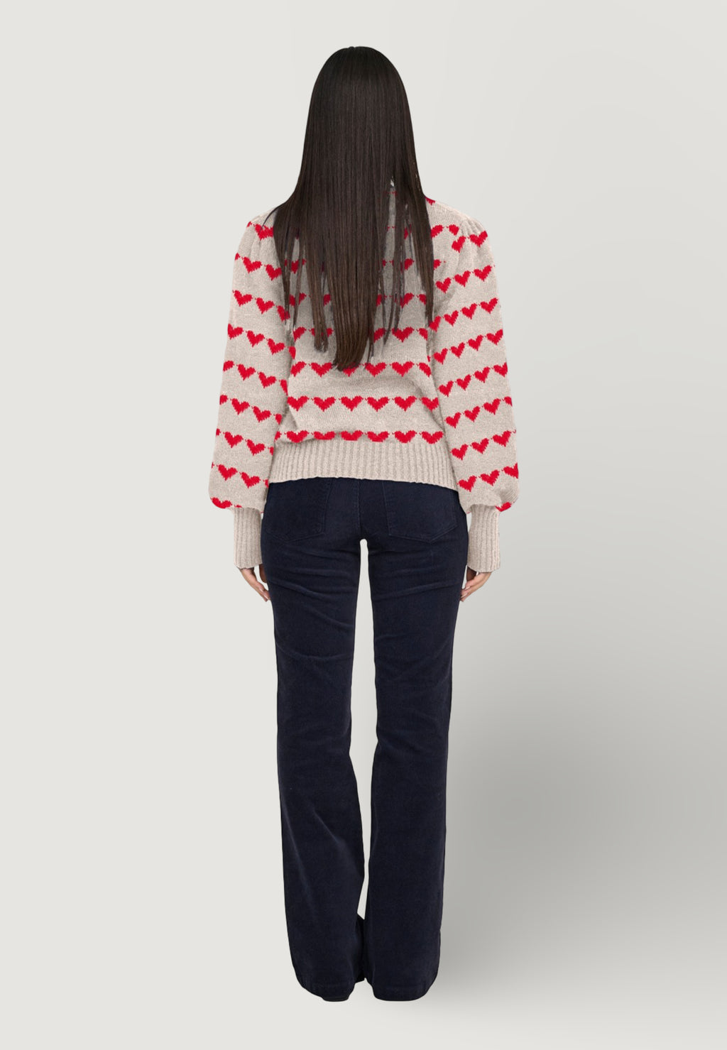 Pullover Jacqueline de Yong JDYSIGRID LIFE L/S ONECK PUFFDOT PUL KNT