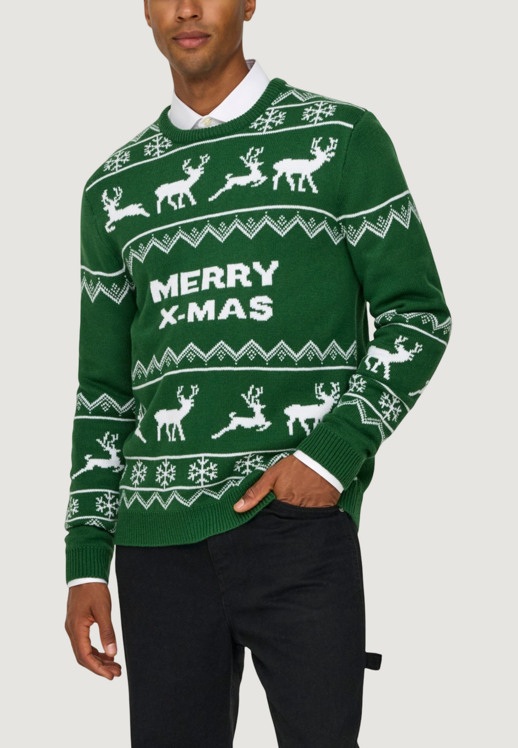 Pullover Only & Sons ONSXMAS REG 5 ALLOVER CREW KNIT