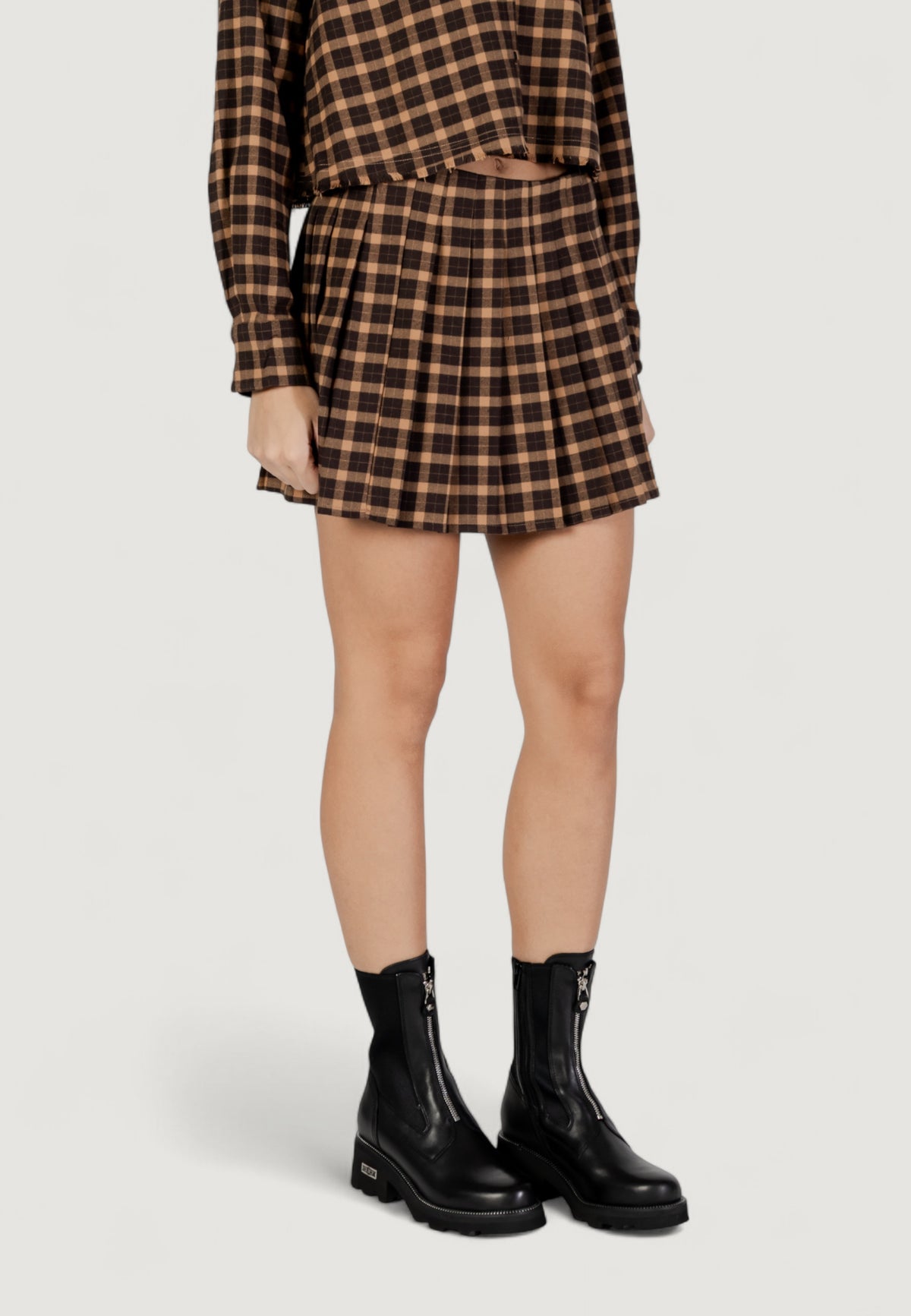 Minigonna Only Onlcat Life Hw Plisse Check Skirt Pnt
