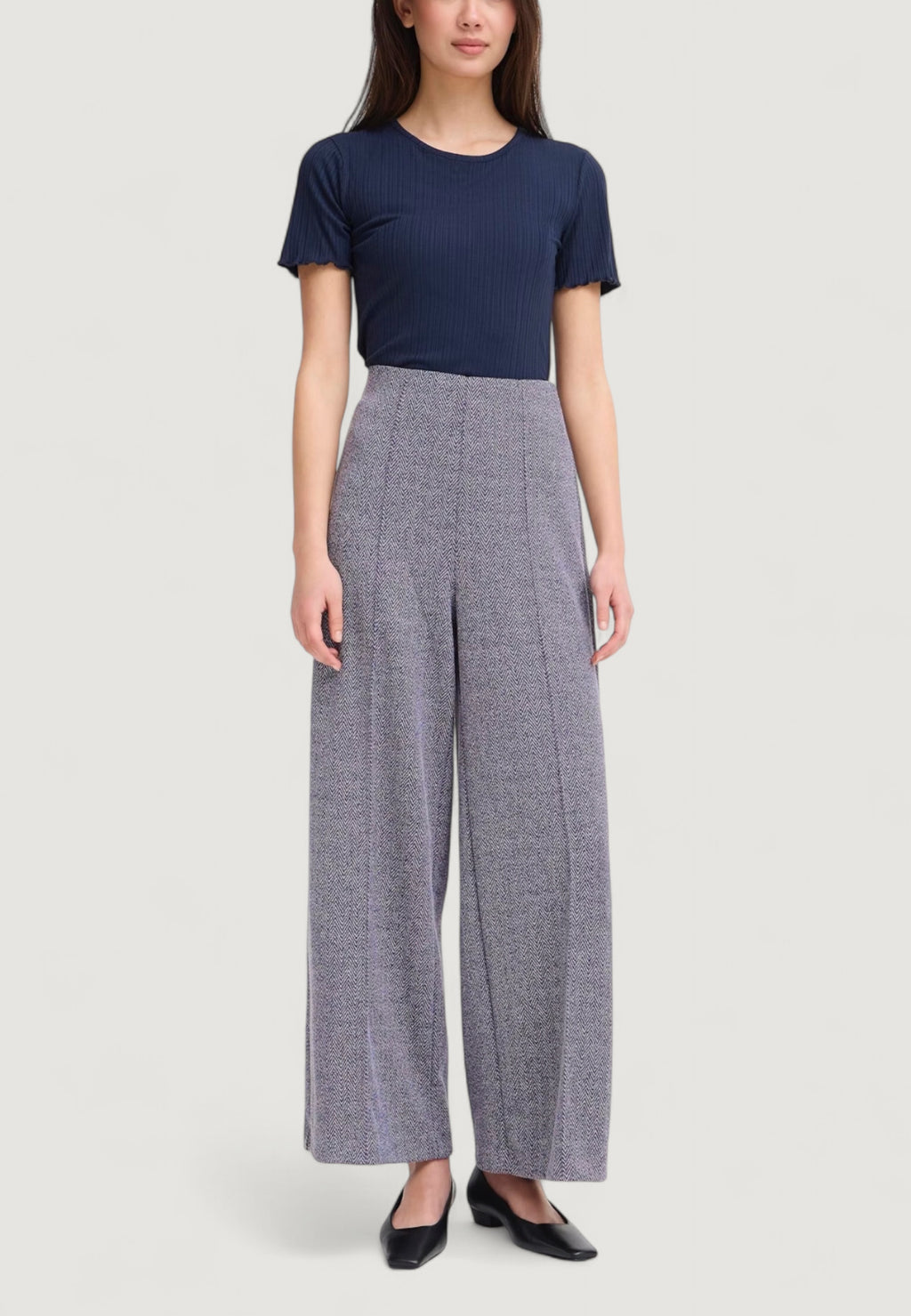 Pantaloni a palazzo Ichi IHKATE JACQUARD