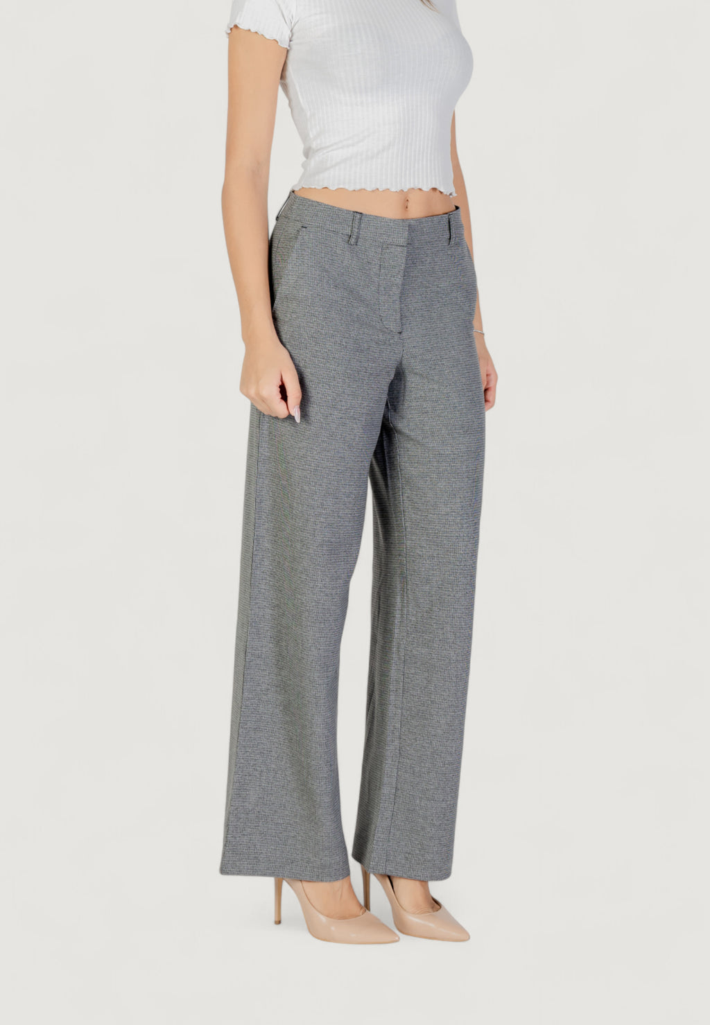 High waist trousers Only ONLDELL LIFE MW WIDE PANT CC TLR