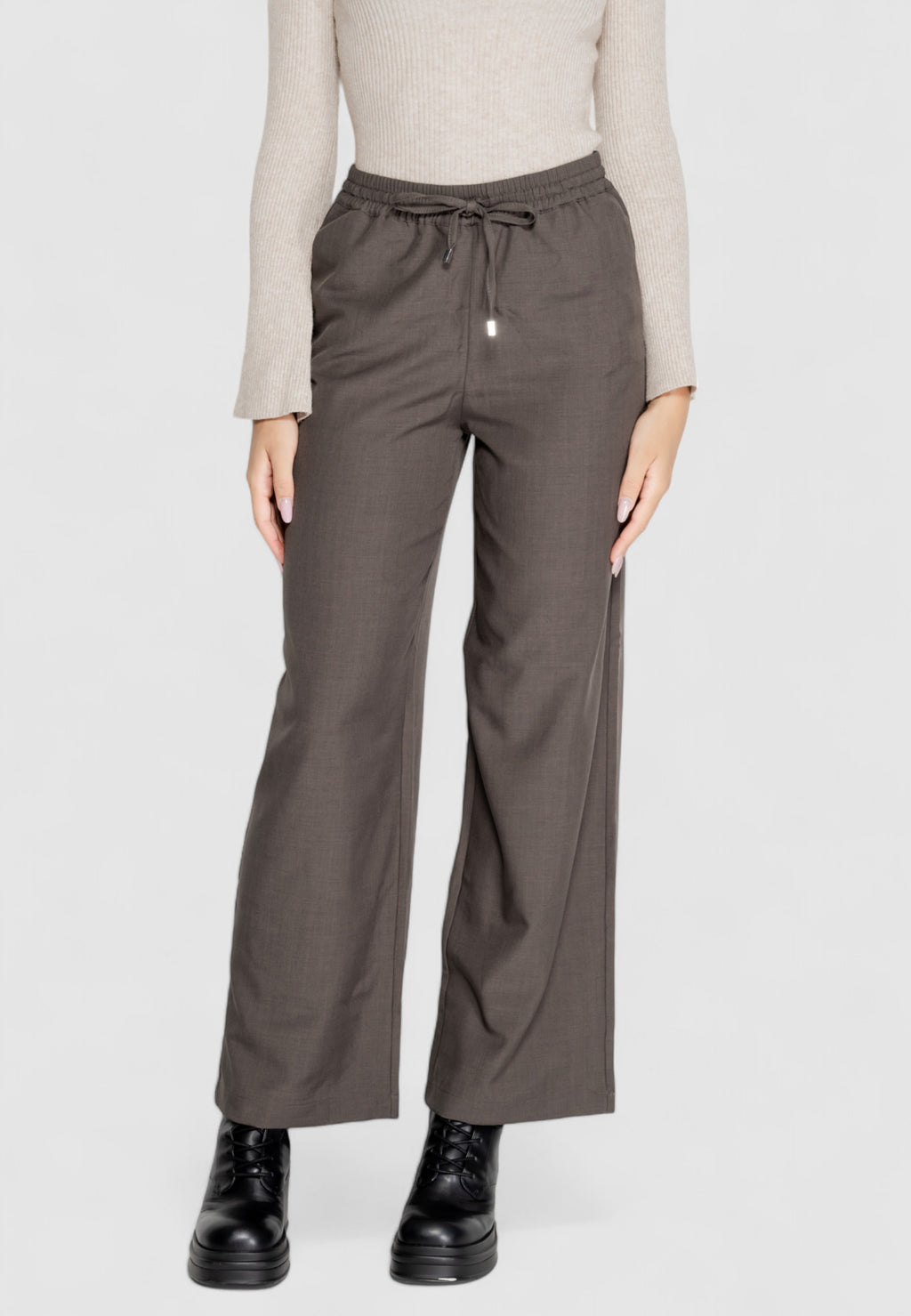 Pantaloni a palazzo Only ONLGINNY HW WIDE PULL UP PANT OY PNT