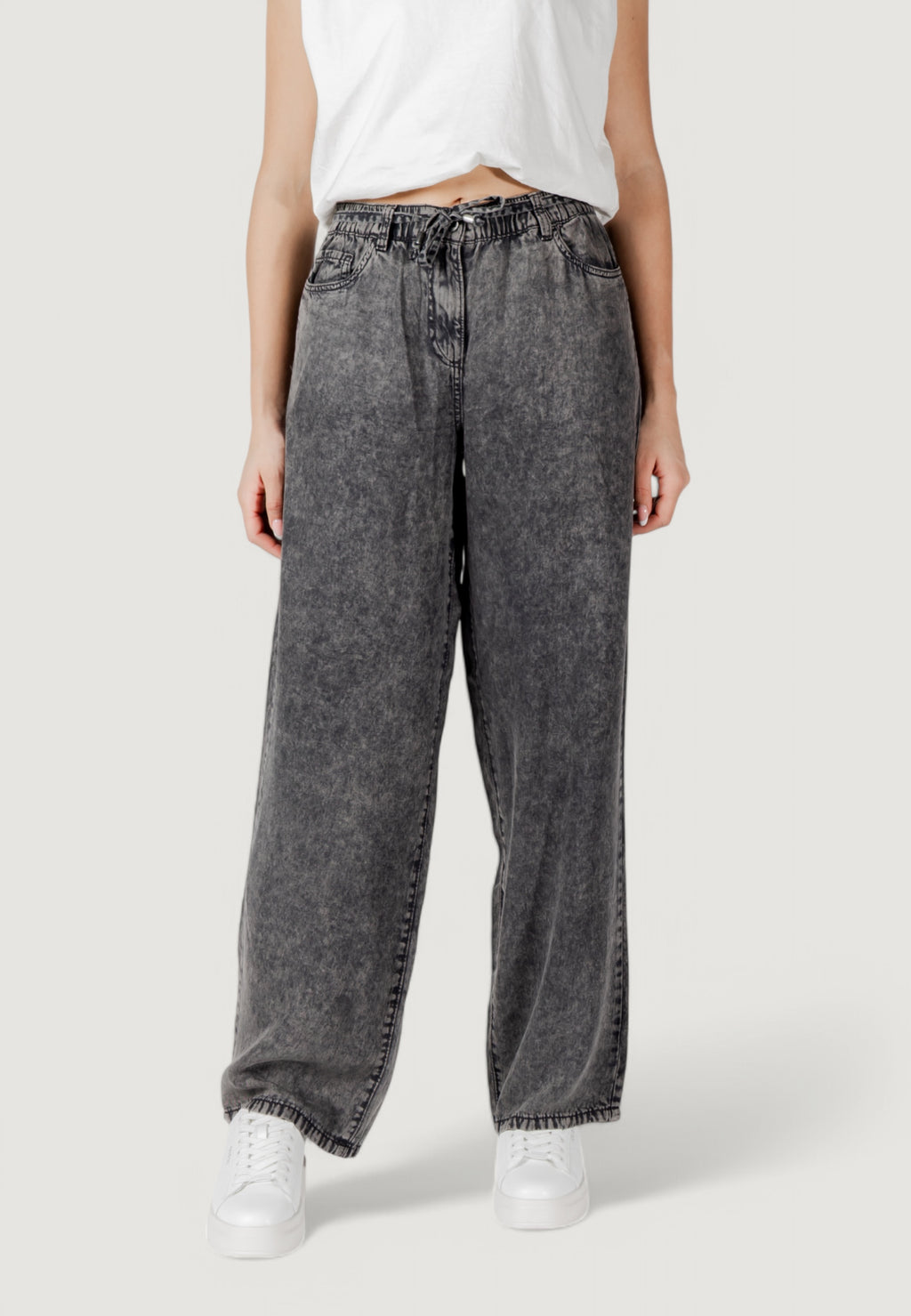 Pantaloni a palazzo Only ONLKENYA LIFE ACID WASH PANTS CC OTW