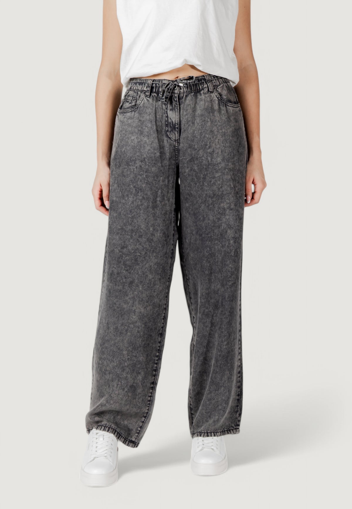 Pantaloni a palazzo Only ONLKENYA LIFE ACID WASH PANTS CC OTW