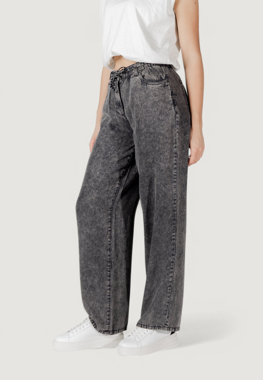 Pantaloni a palazzo Only ONLKENYA LIFE ACID WASH PANTS CC OTW