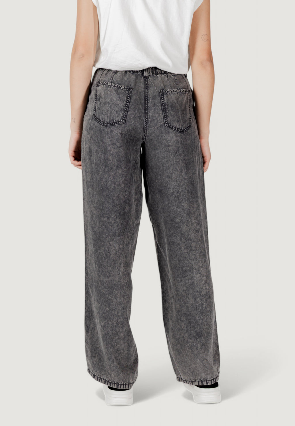 Pantaloni a palazzo Only ONLKENYA LIFE ACID WASH PANTS CC OTW