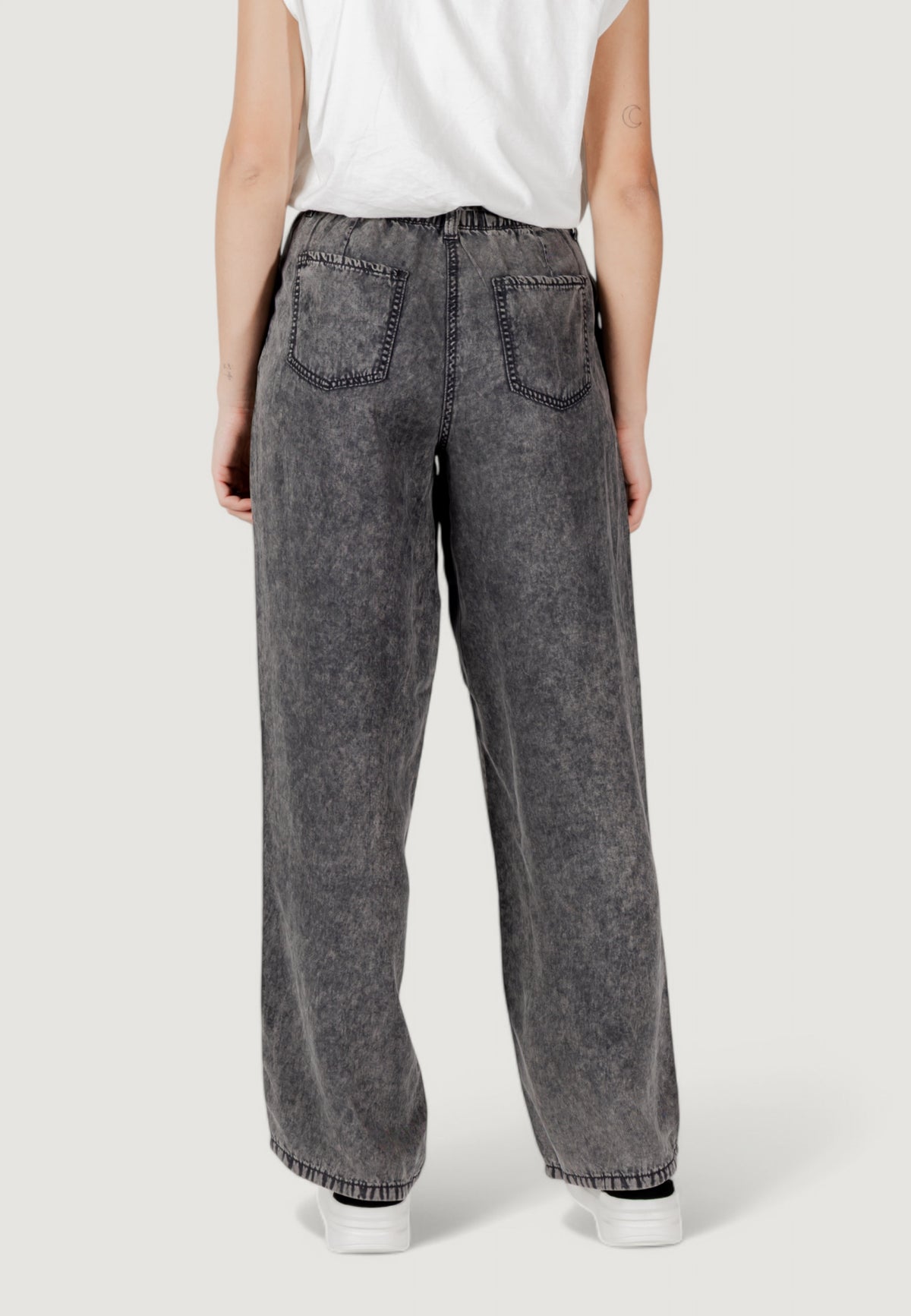 Pantaloni a palazzo Only ONLKENYA LIFE ACID WASH PANTS CC OTW