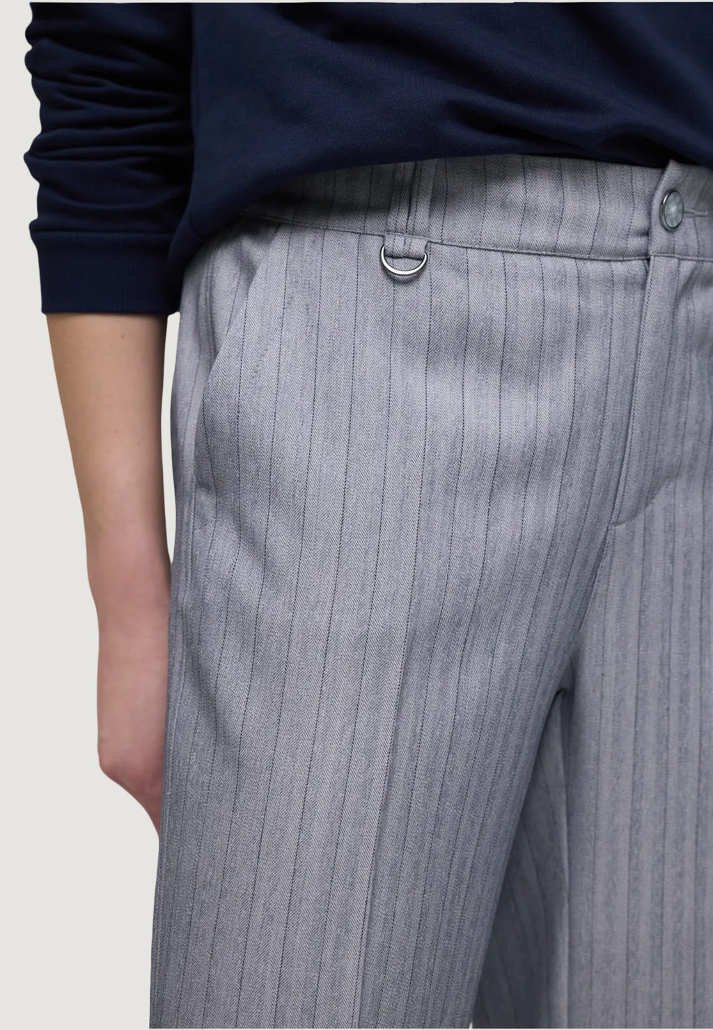 Pantaloni a palazzo Street One Straight Leg Herringbone
