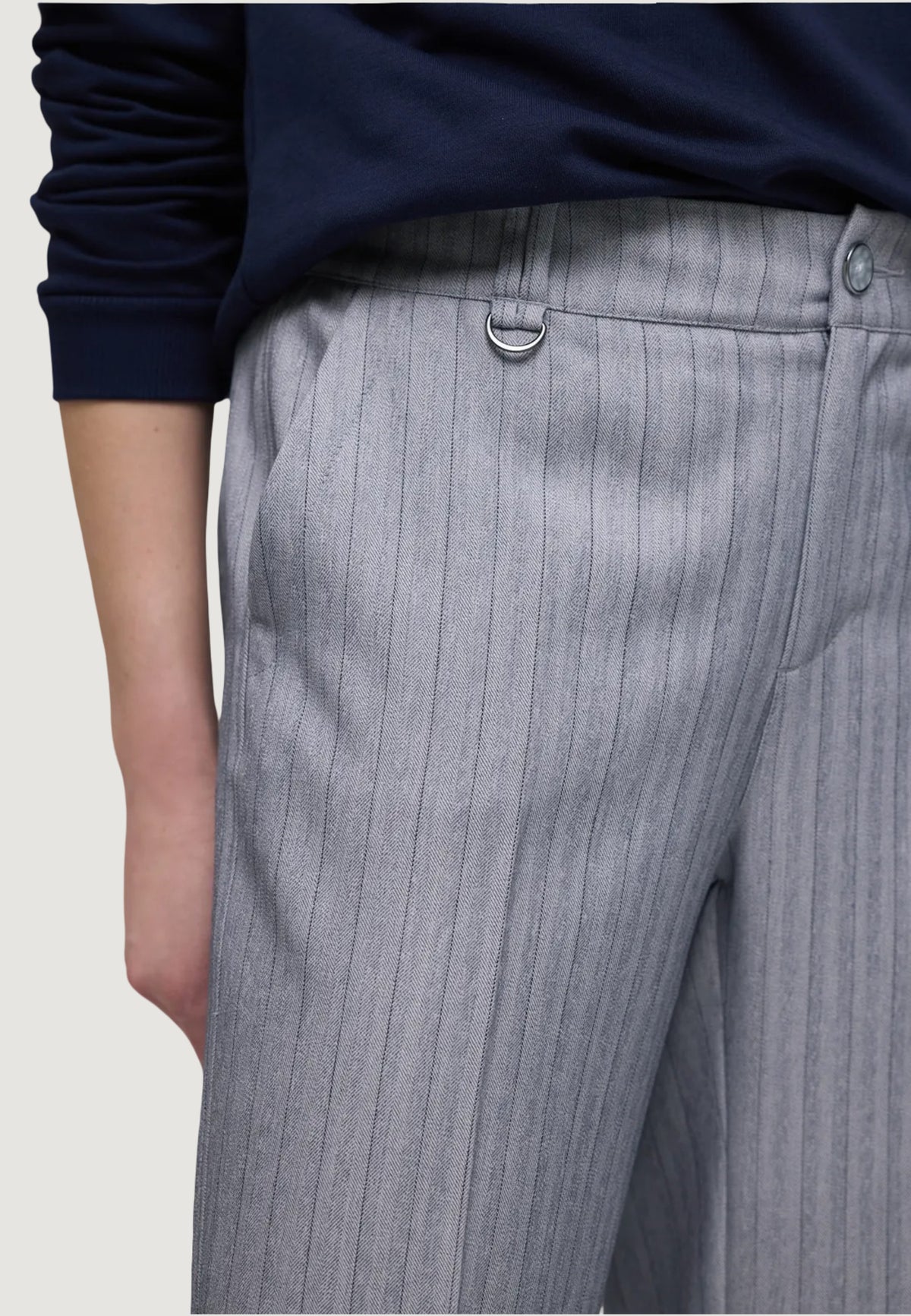 Pantaloni a palazzo Street One Straight Leg Herringbone