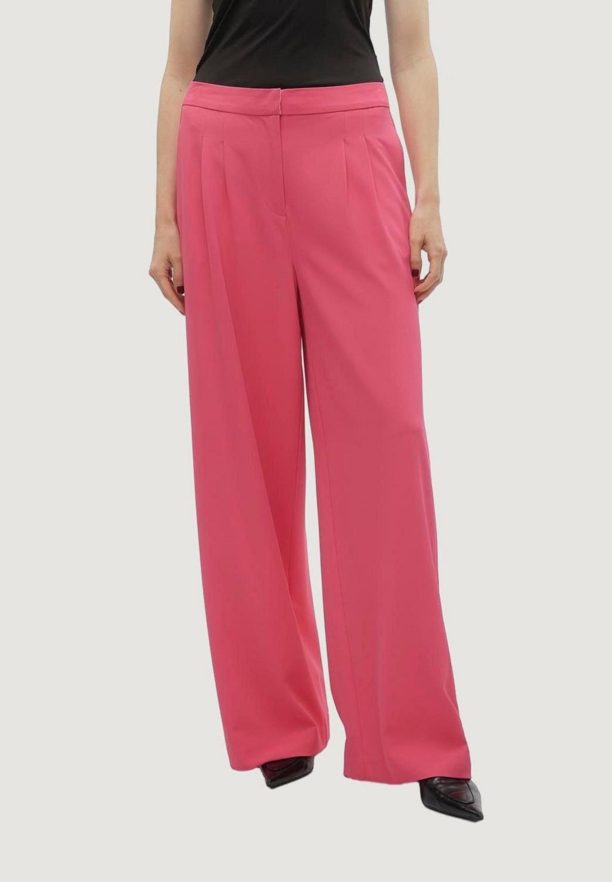 Pantaloni a palazzo Vero Moda Vmcharity Mw Super Wide Adj Waist