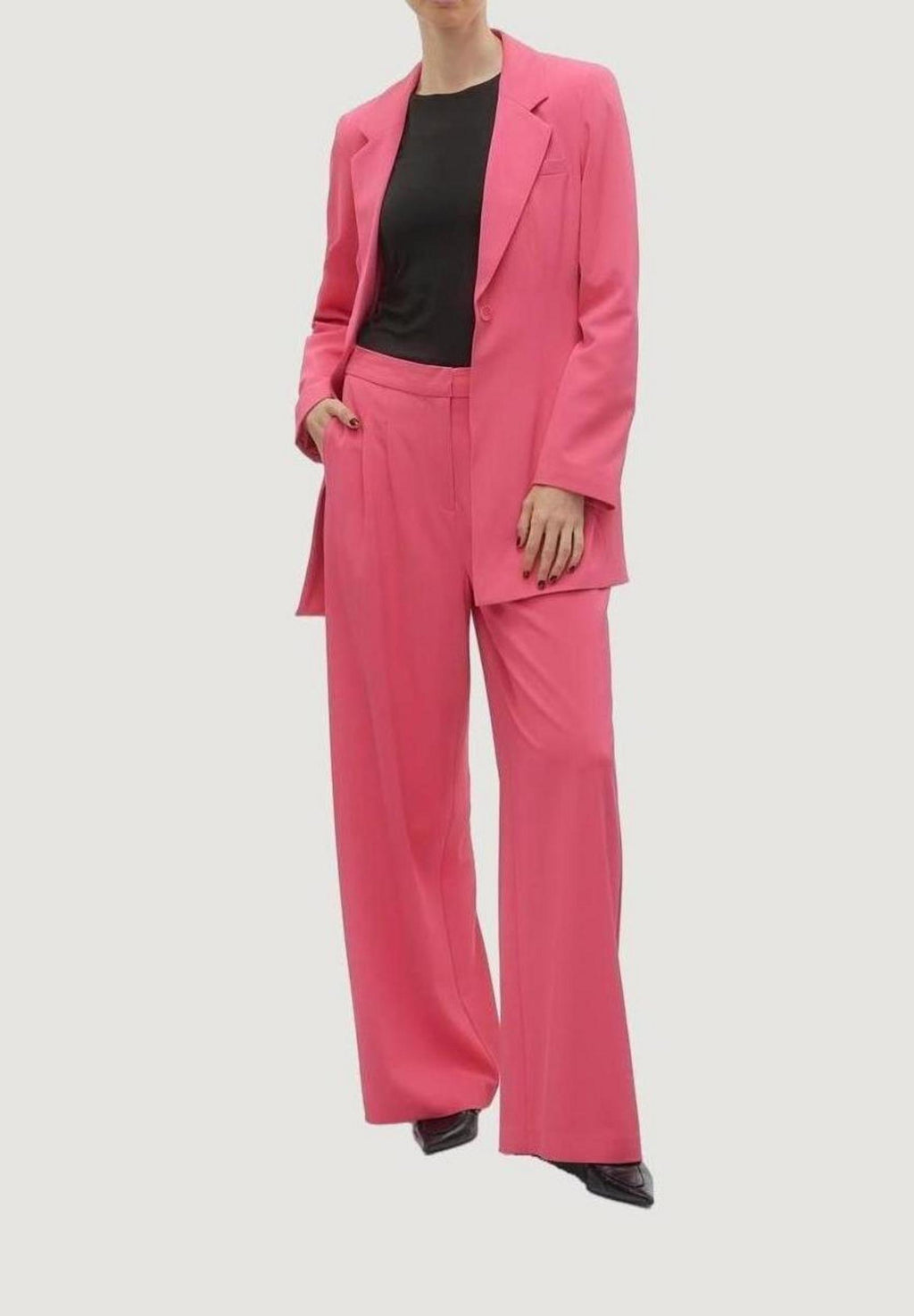Pantaloni a palazzo Vero Moda Vmcharity Mw Super Wide Adj Waist