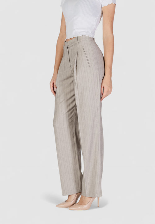 High waist trousers Vero Moda VMELI HW HERRINGBONE STRAIGHT PANTS