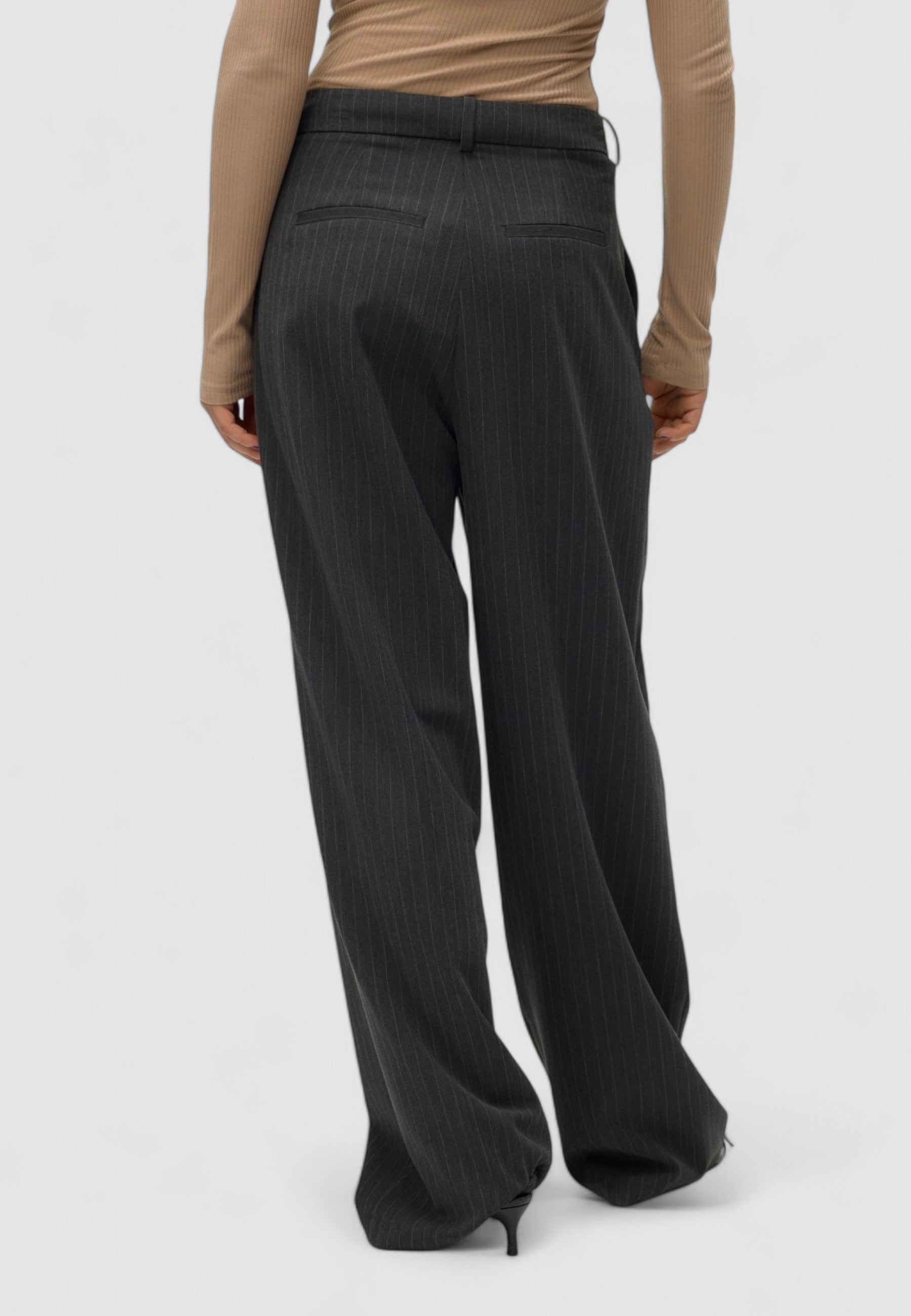 Pantaloni a palazzo Vero Moda VMSILJE MW WIDE PINSTRIPE PANTS