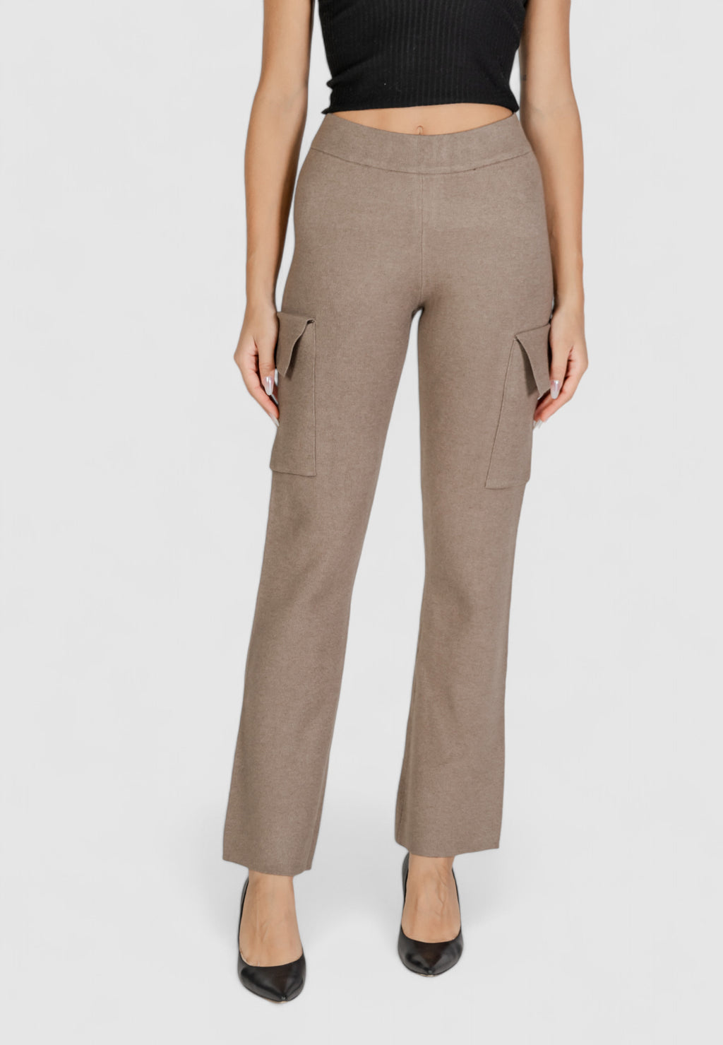 Pantaloni a palazzo Vila Clothes VICASSIE CARGO KNIT PANTS