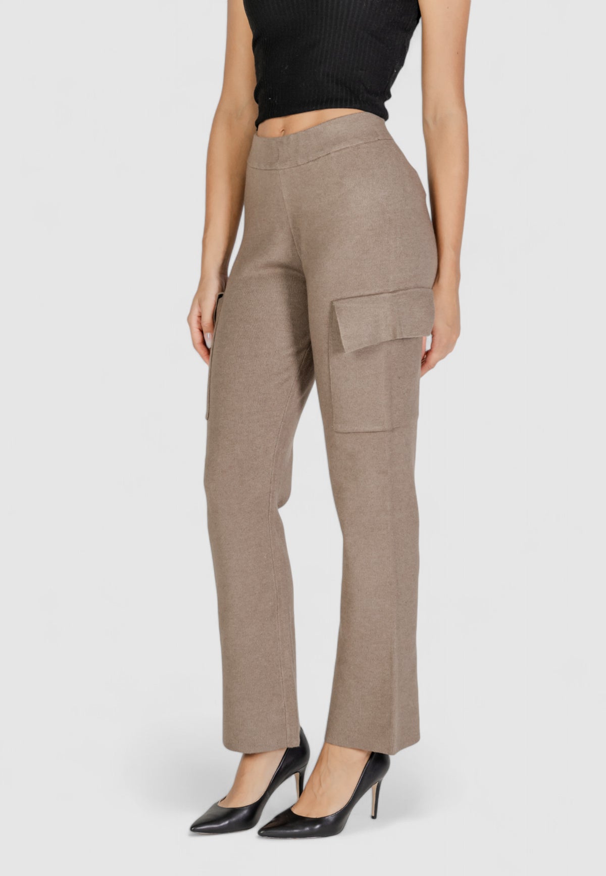 Pantaloni a palazzo Vila Clothes VICASSIE CARGO KNIT PANTS