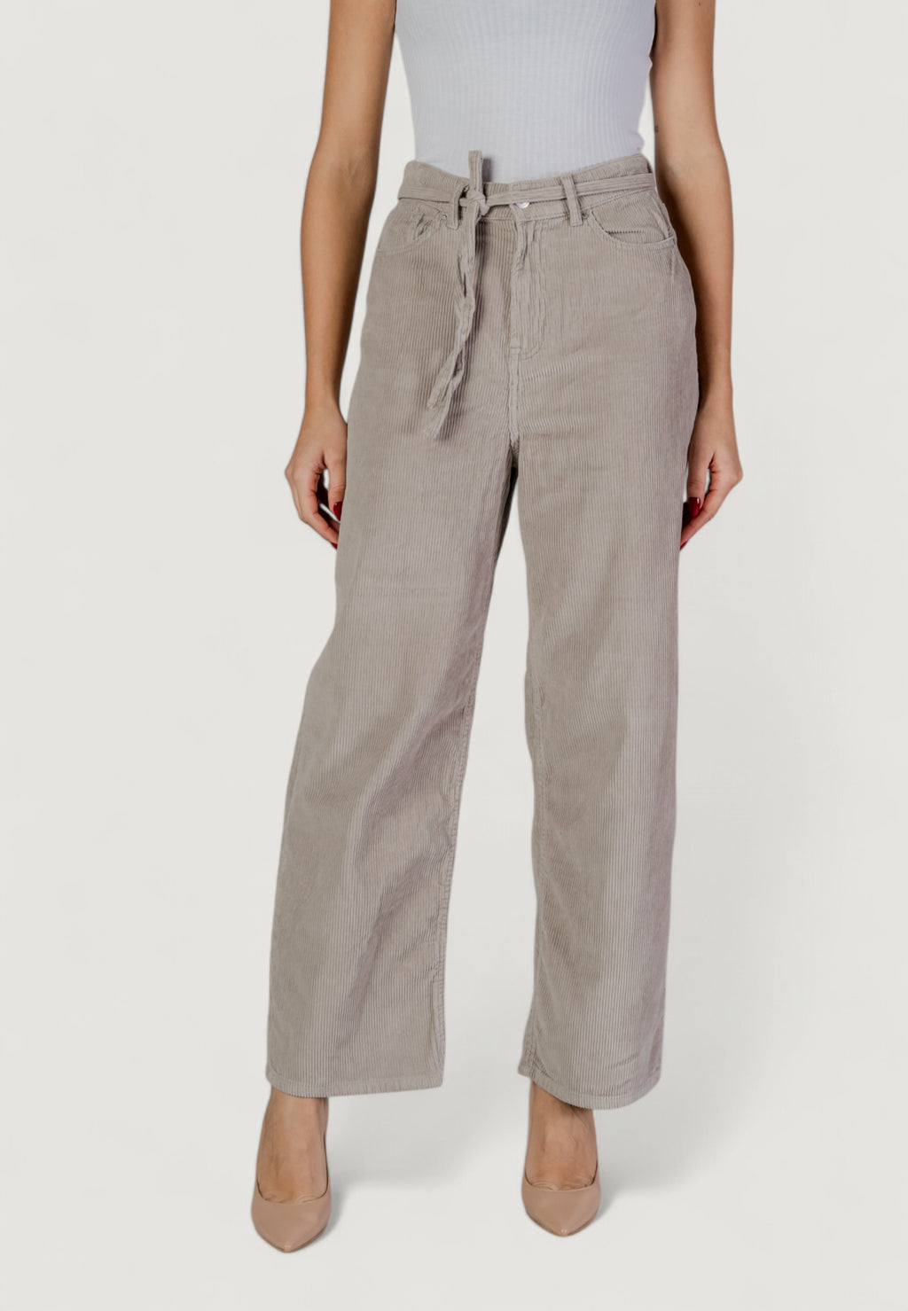Pantaloni Only ONLBLEECKER MW BELT LOOSE CORD PANT PN