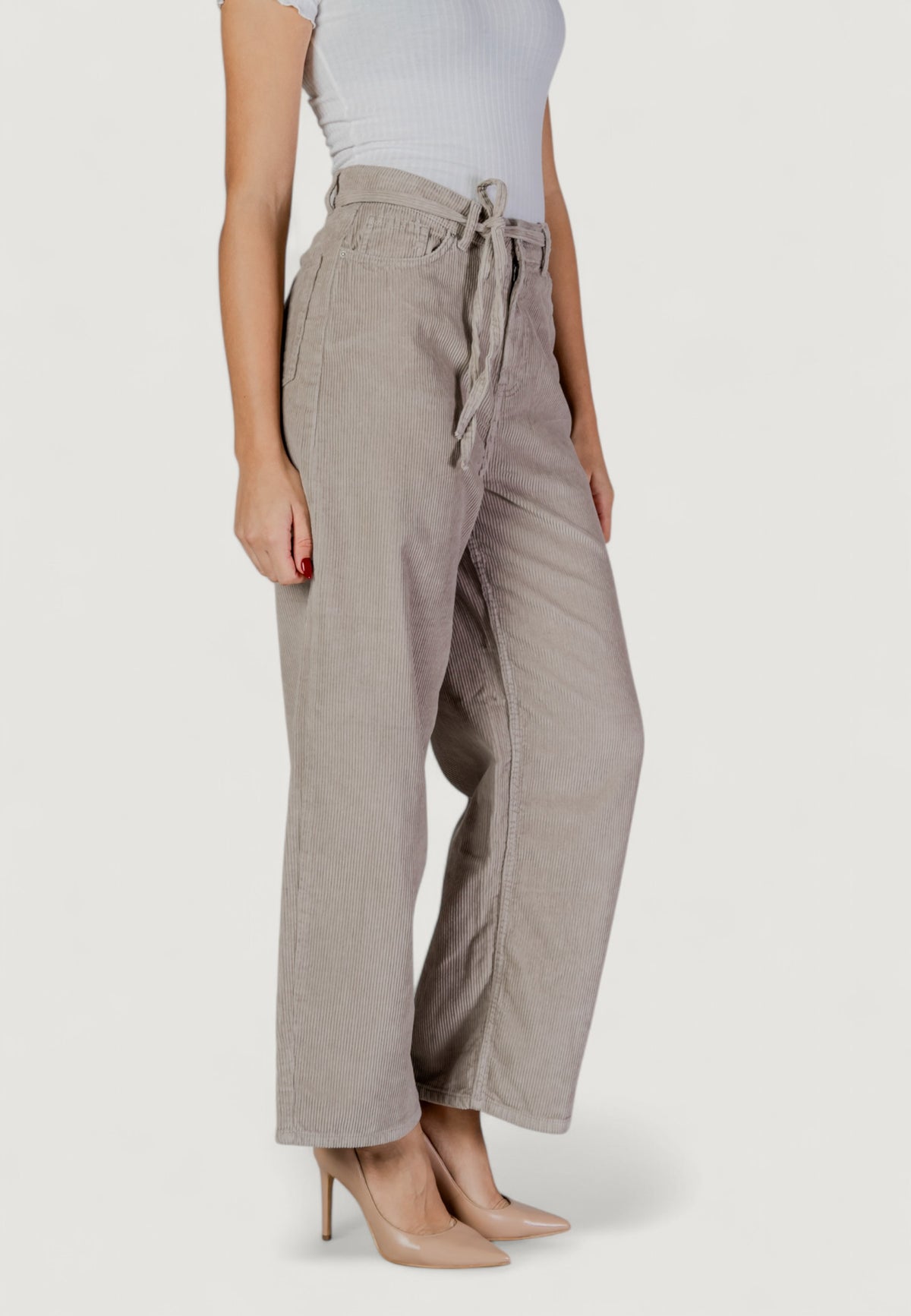 Pantaloni Only ONLBLEECKER MW BELT LOOSE CORD PANT PN