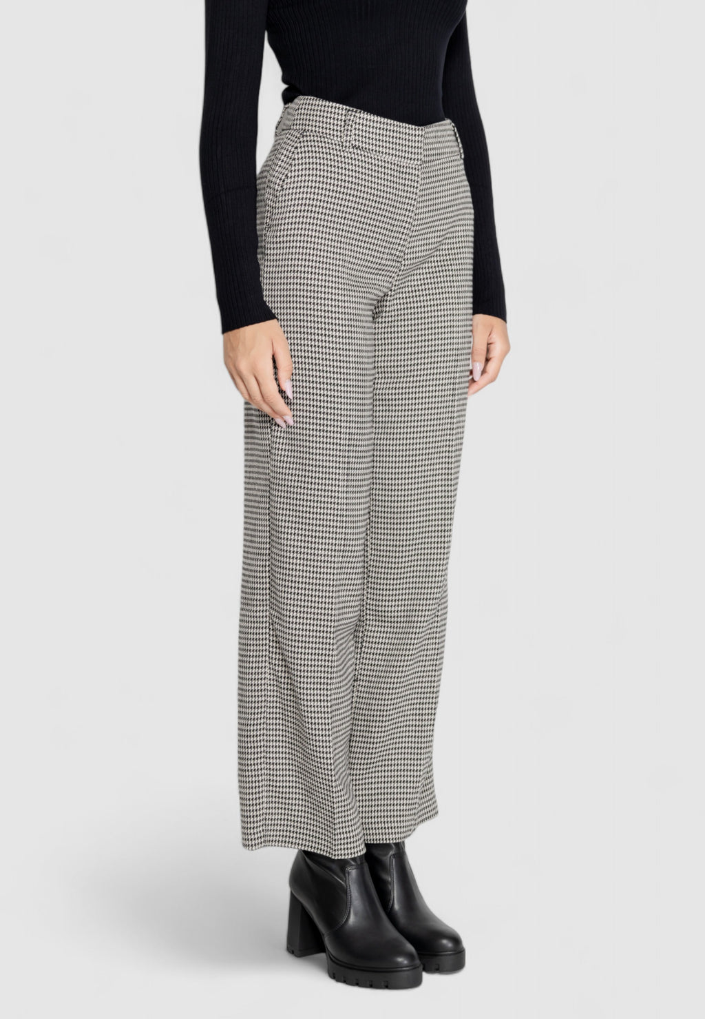 Bootcut trousers Only ONLLETTIE MW STR CHECK PANT TLR