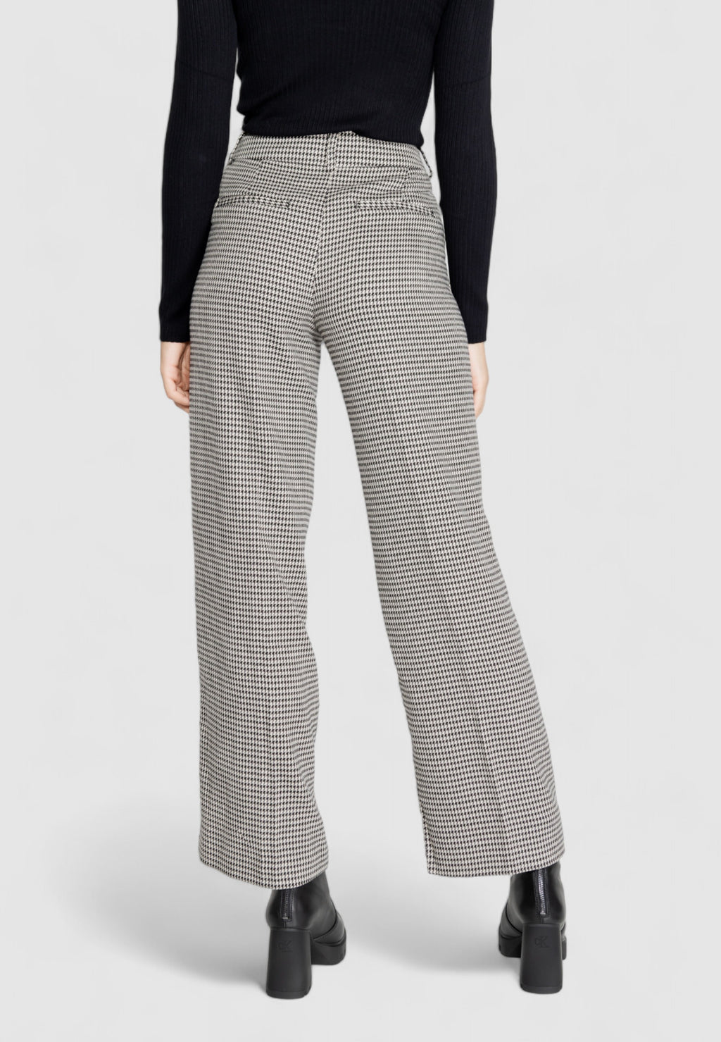 Bootcut trousers Only ONLLETTIE MW STR CHECK PANT TLR
