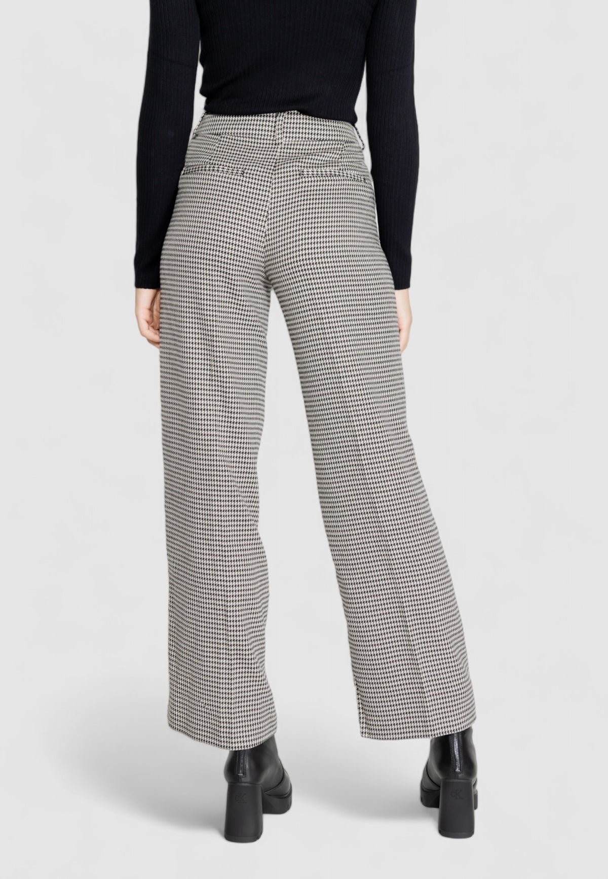 Bootcut trousers Only ONLLETTIE MW STR CHECK PANT TLR