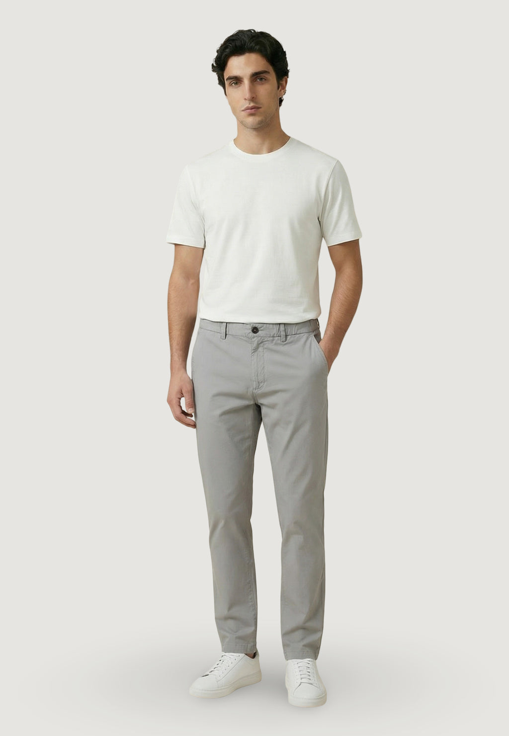 Pantaloni regular / comfort YOS PANTALONE REGULAR POPELINE