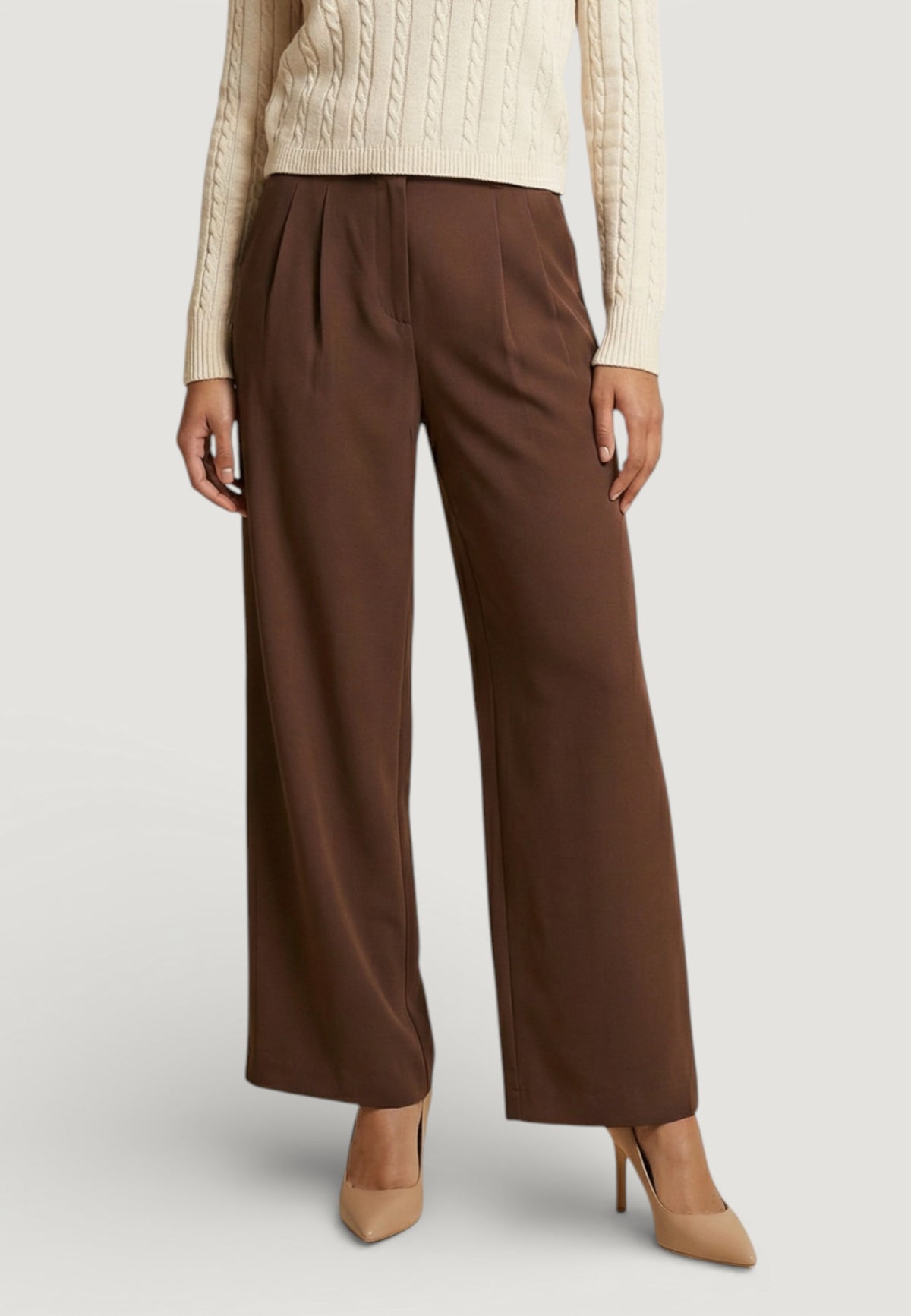 Pantaloni regular Only Onldove Life Hw Wide Cc Tlr