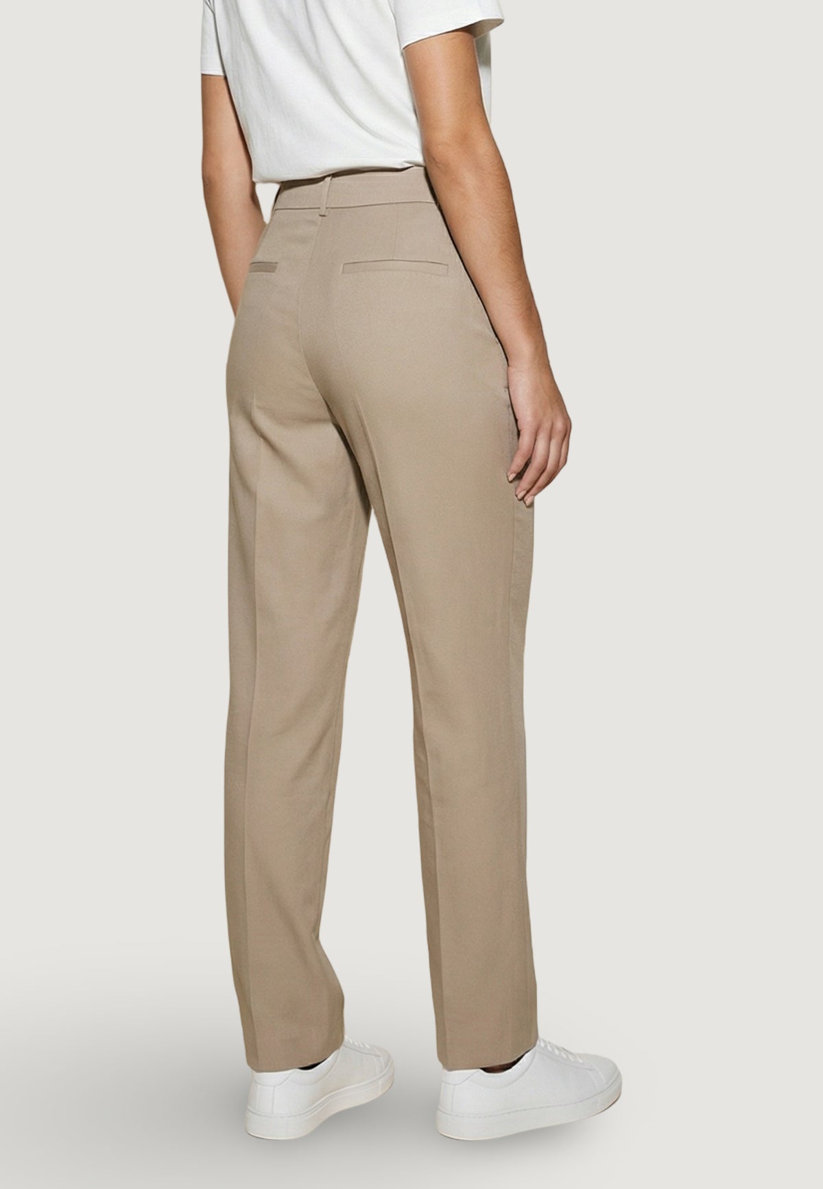 Pantaloni regular Only Onlaris Life Mw Straight Pants Wvn Cc
