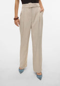 Pantaloni regular Vero Moda Vmnancy Hw Straight Belt