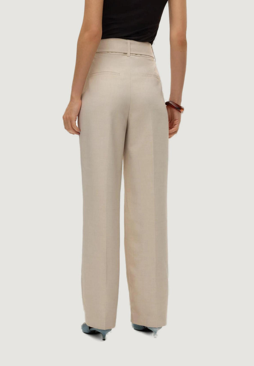 Pantaloni regular Vero Moda Vmnancy Hw Straight Belt