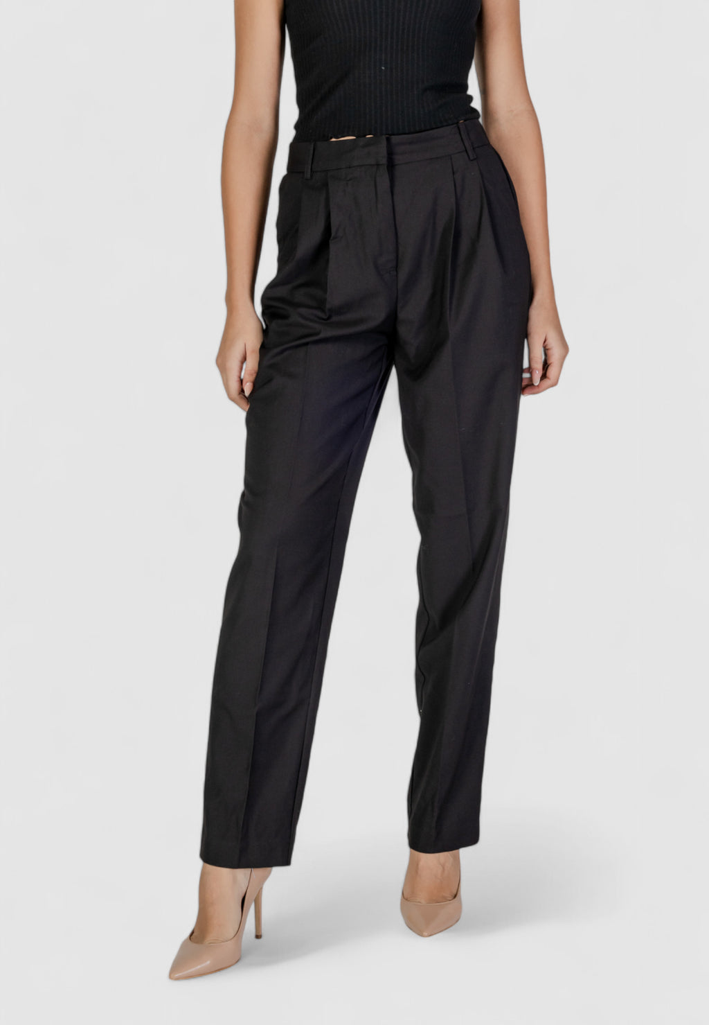 Pantaloni regular Vila Clothes VIRILEY LANYA HW PANTS/BF