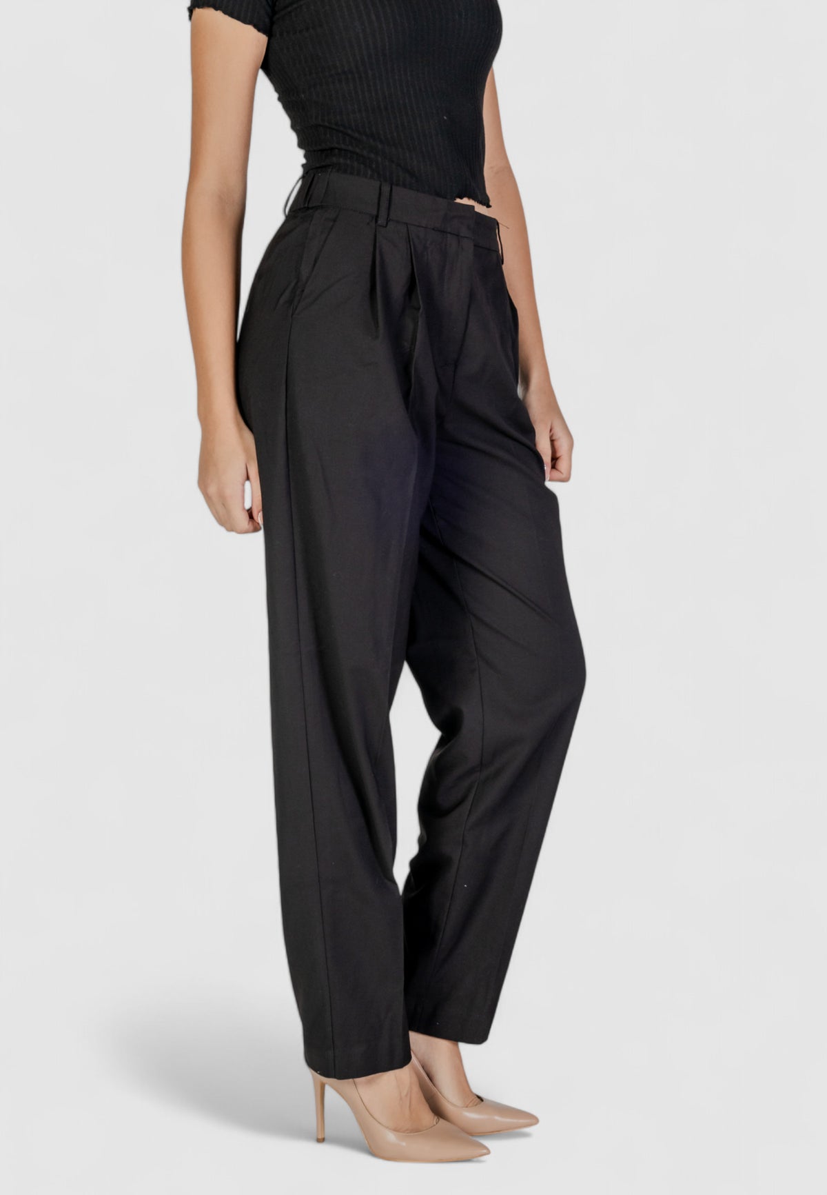 Pantaloni regular Vila Clothes VIRILEY LANYA HW PANTS/BF