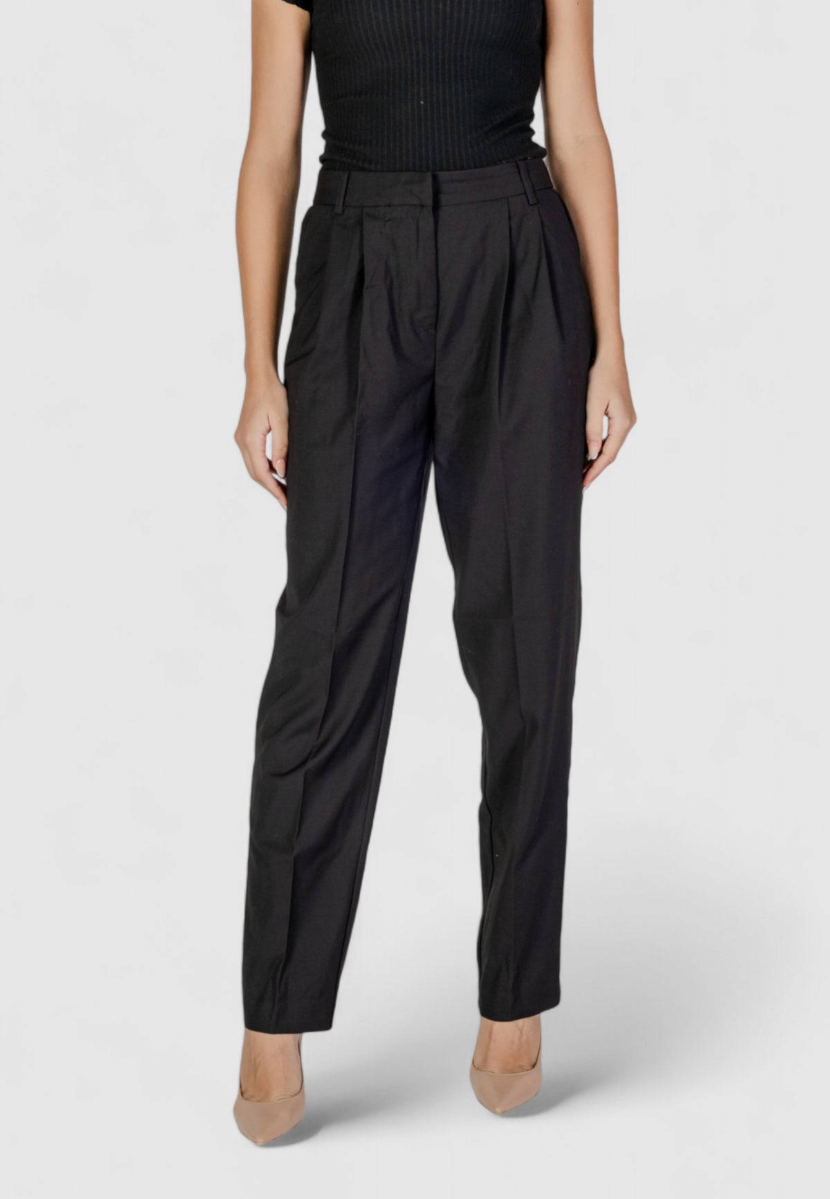 Pantaloni regular Vila Clothes VIRILEY LANYA HW PANTS/BF