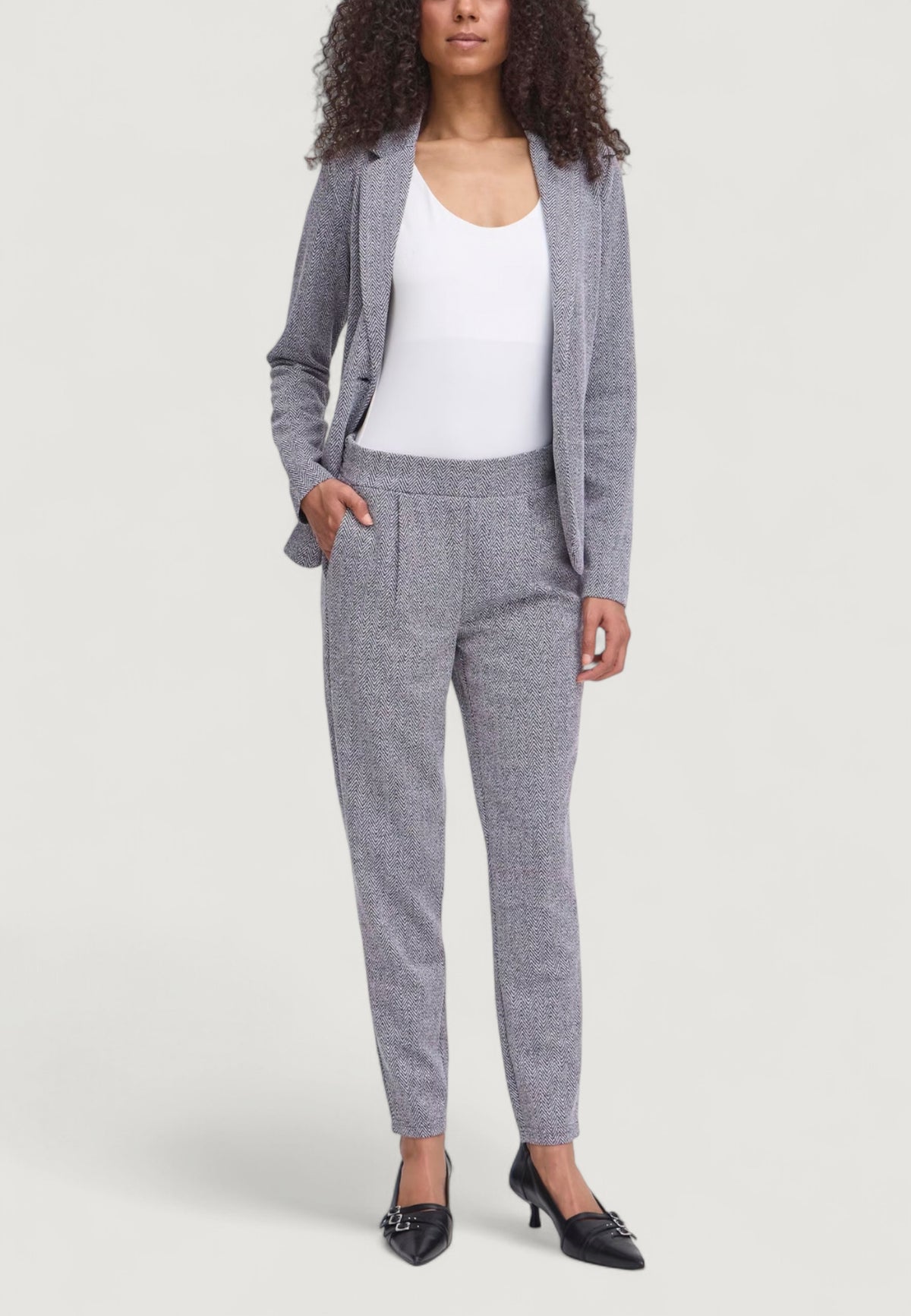 Pantaloni skinny Ichi IHKATE JACQUARD PA8