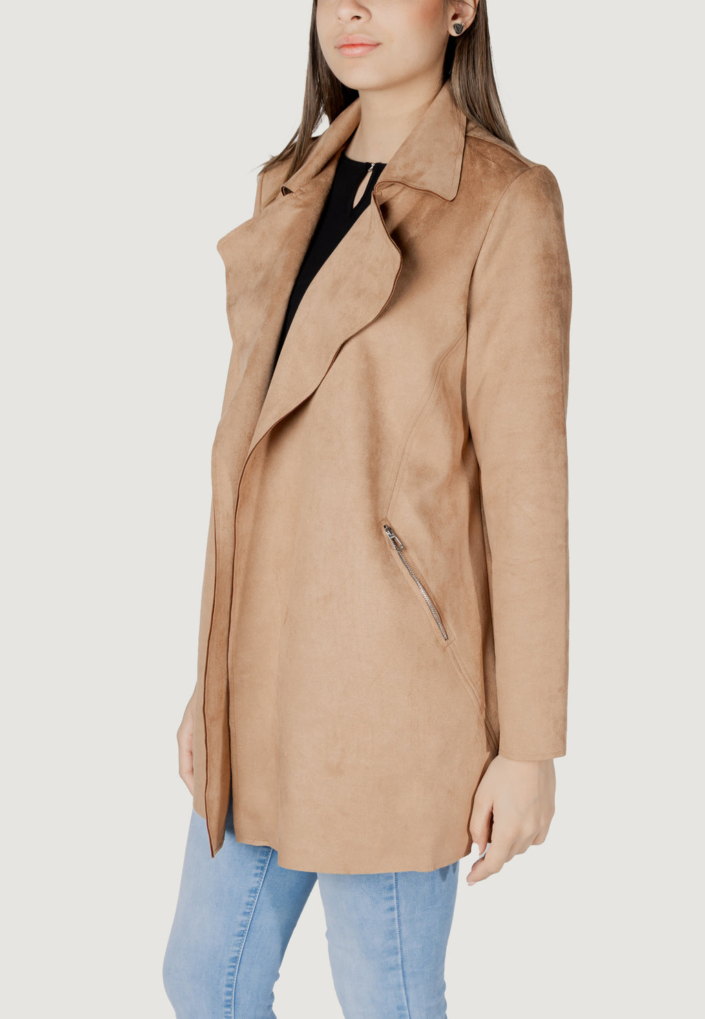 Trench Street One Open Velours Trenchcoat