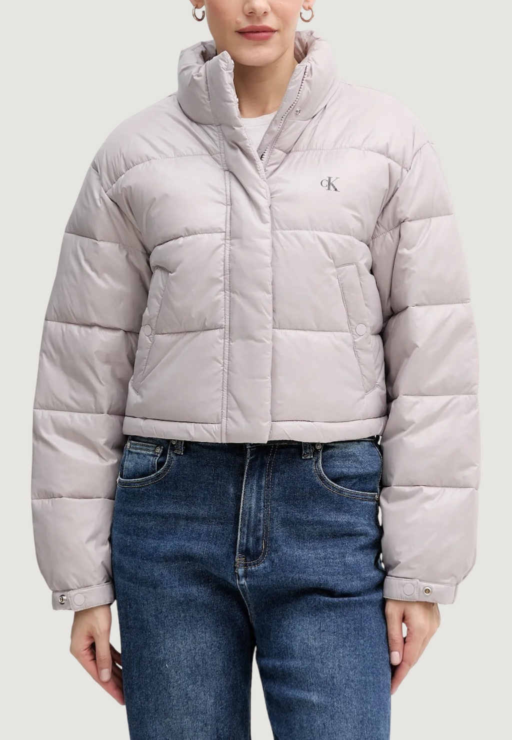 Piumino Calvin Klein Jeans SHINE CROP PUFFER JA