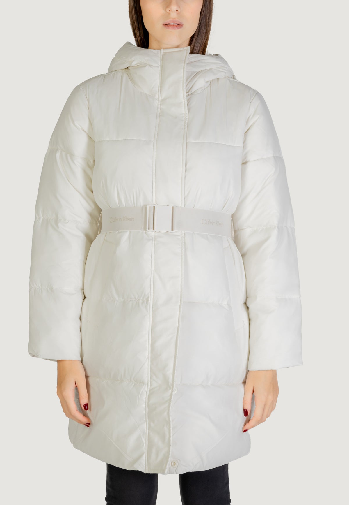 Piumino Calvin Klein Jeans LOGO BELT LONG PUFFER