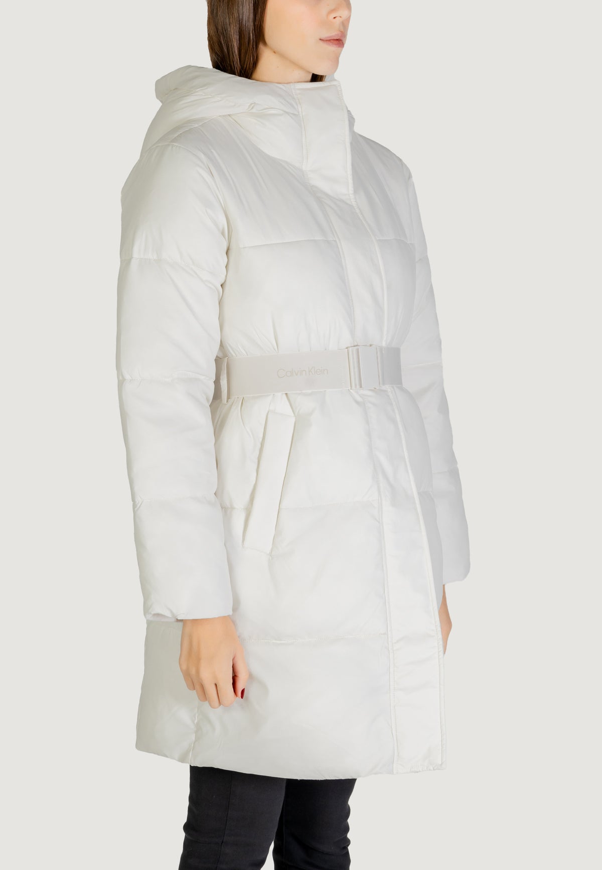 Piumino Calvin Klein Jeans LOGO BELT LONG PUFFER