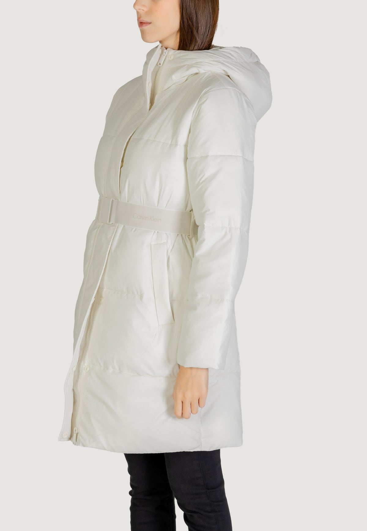 Piumino Calvin Klein Jeans LOGO BELT LONG PUFFER