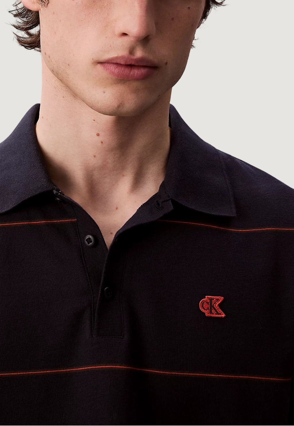 Polo manica corta Calvin Klein Jeans SS CROSS GRAIN STRIP