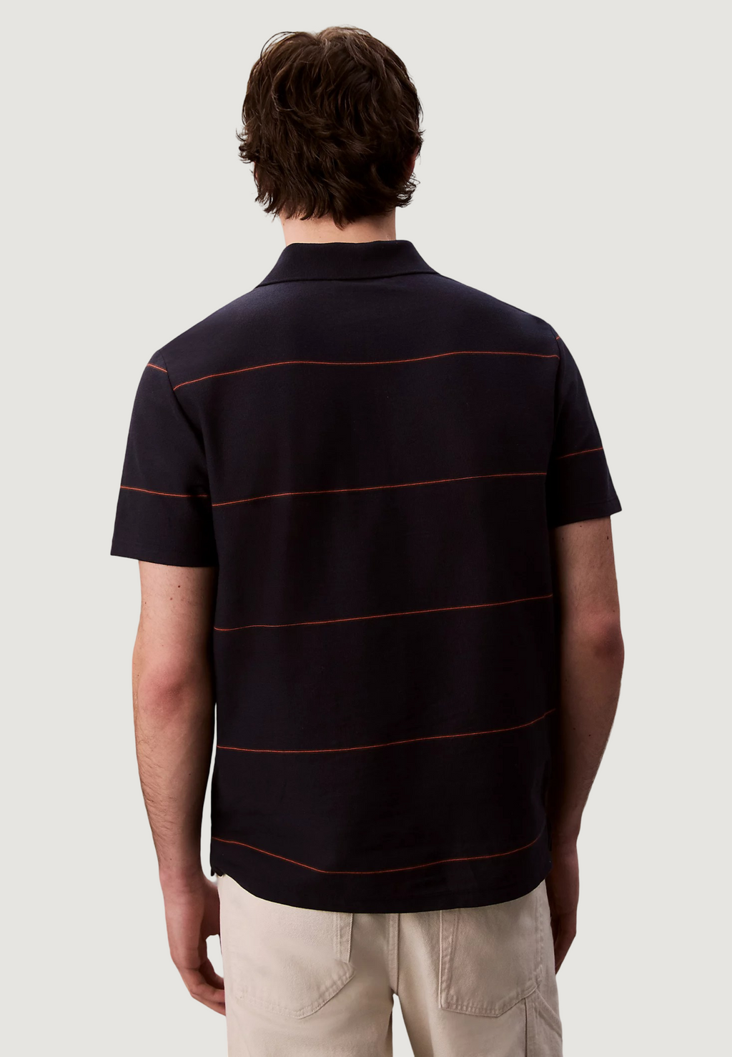 Polo manica corta Calvin Klein Jeans SS CROSS GRAIN STRIP