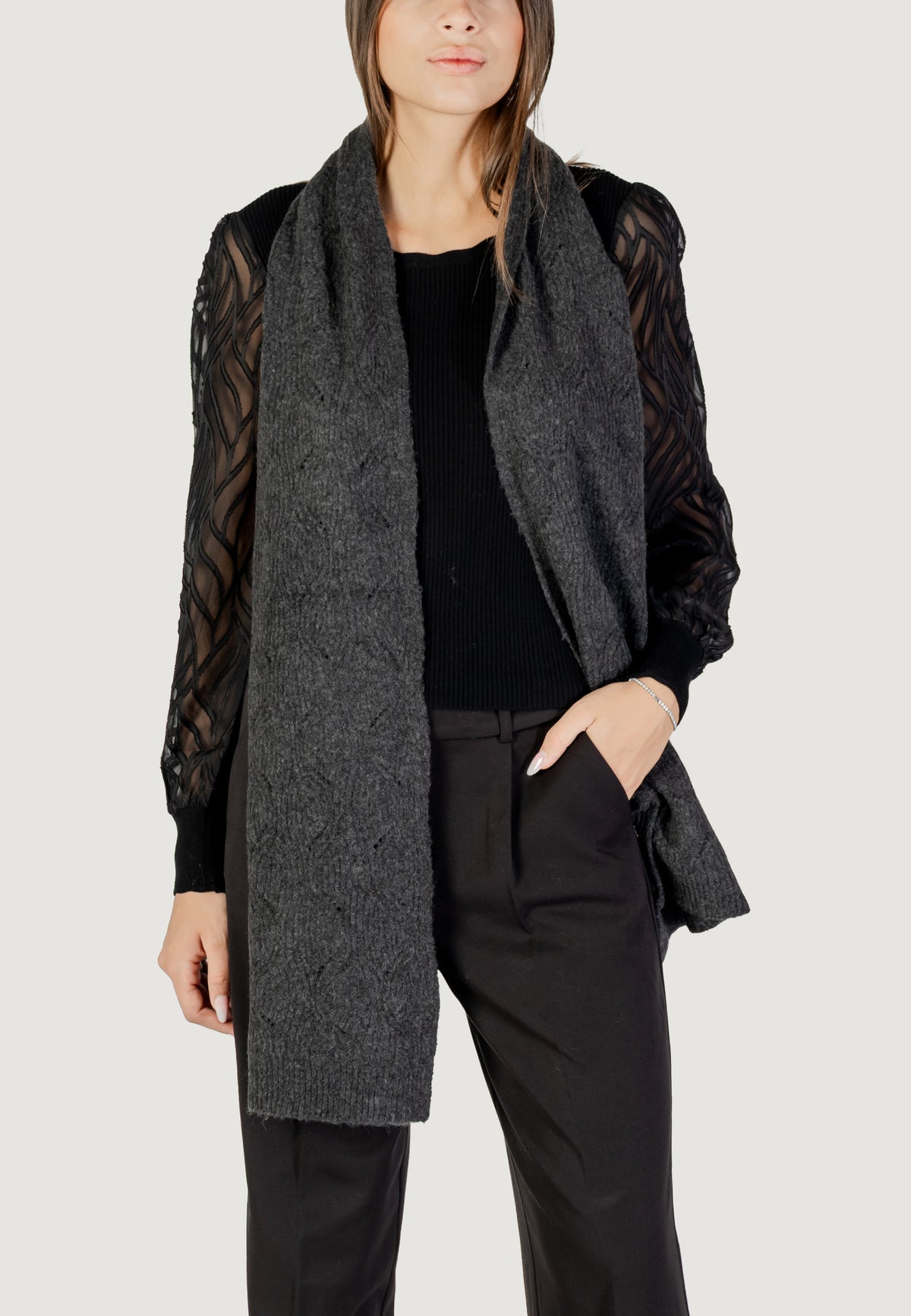 Scarf Only ONLAURORA STRUCTURED KNIT SCARF CC