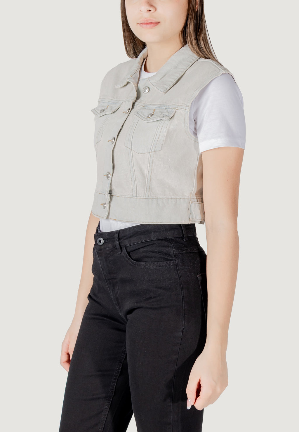 Smanicato Only Onlbeverly Vest Tint Bleach Dnm Red Tai