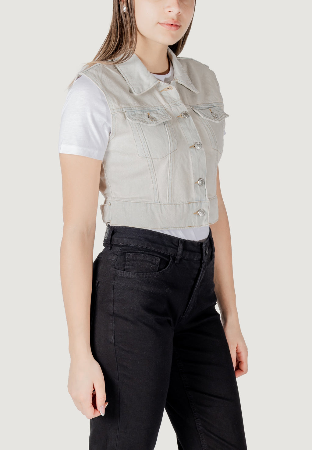 Smanicato Only Onlbeverly Vest Tint Bleach Dnm Red Tai