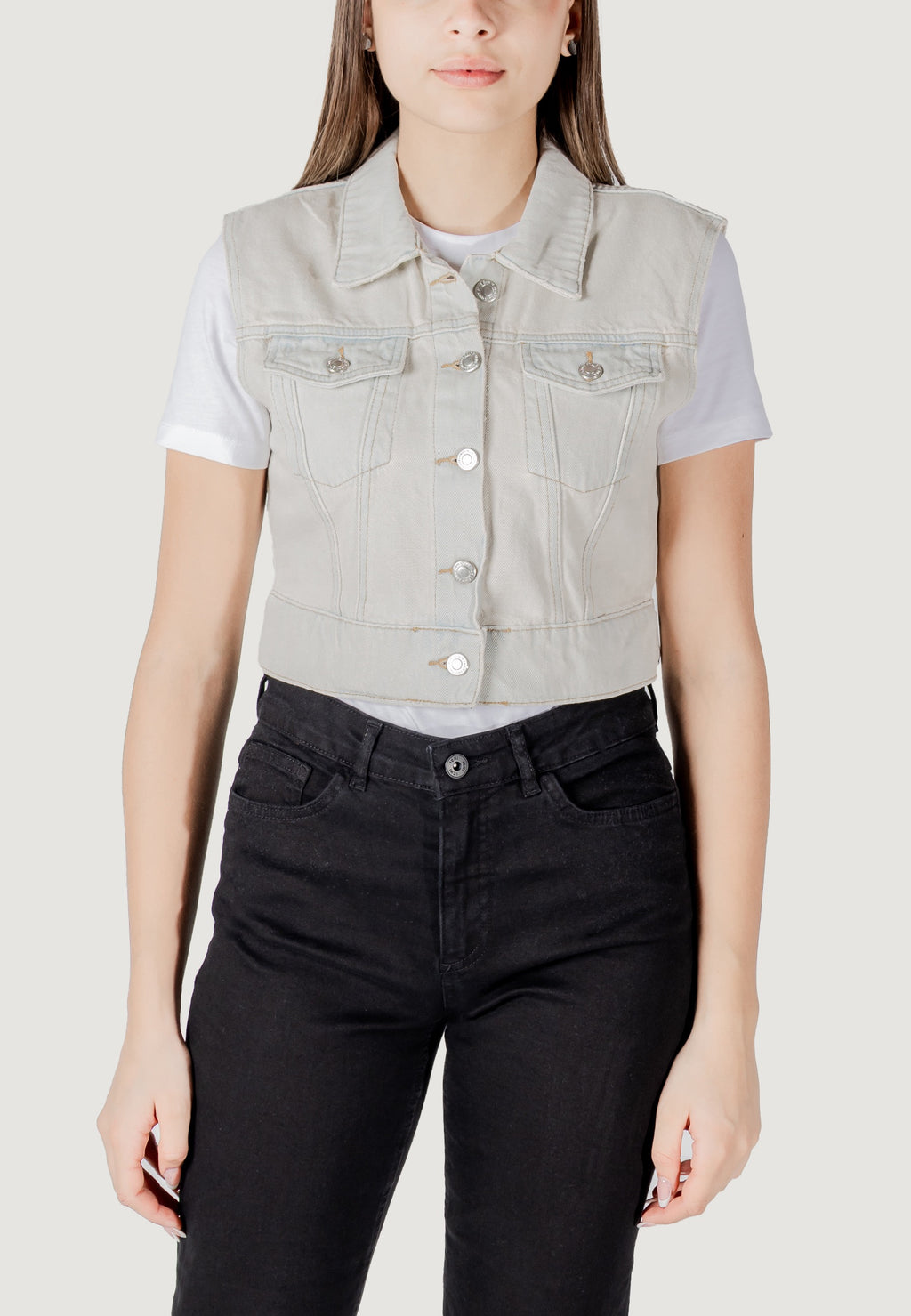 Smanicato Only Onlbeverly Vest Tint Bleach Dnm Red Tai