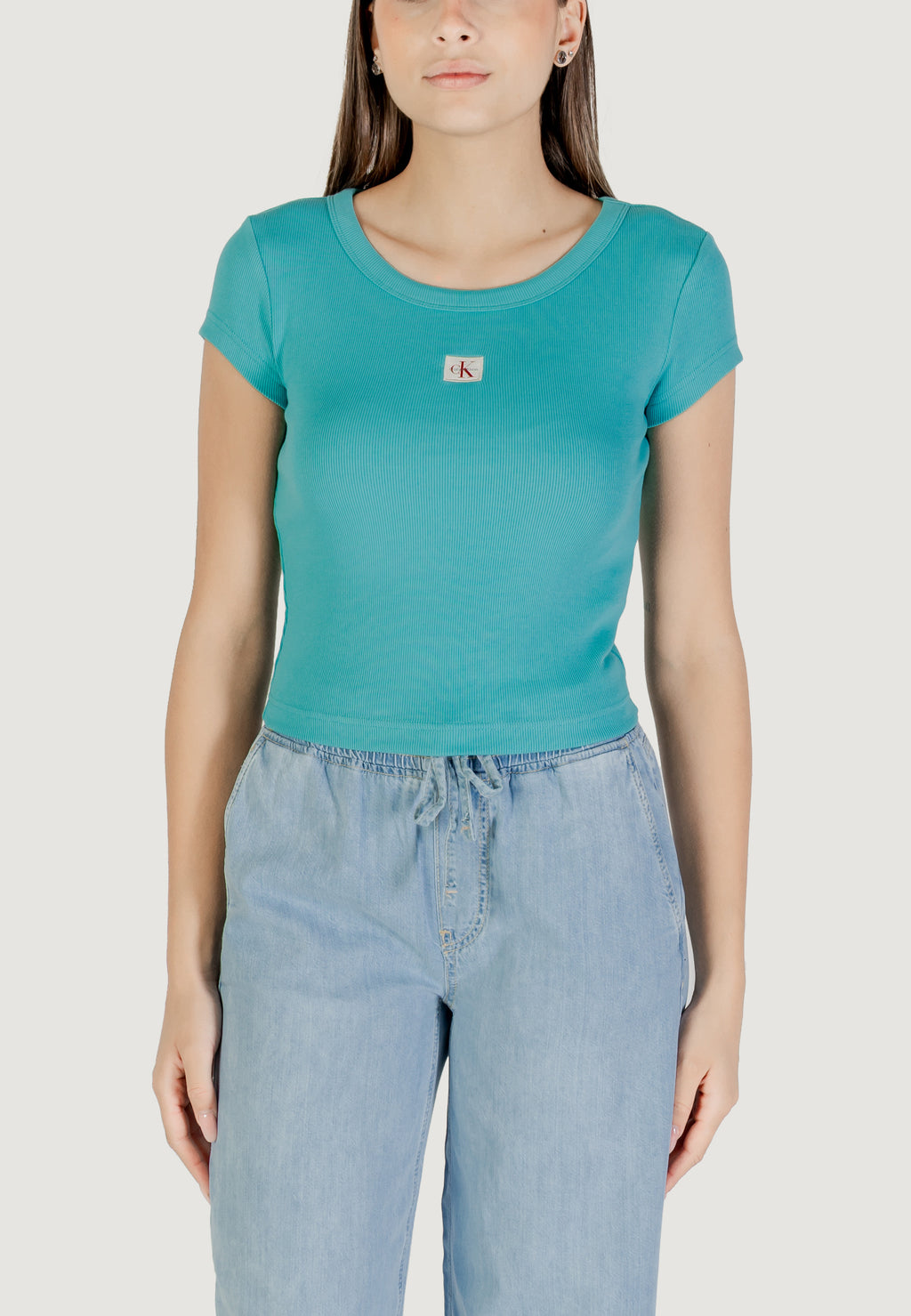 T-shirt Calvin Klein Jeans A- WOVEN LABEL 2X2 R