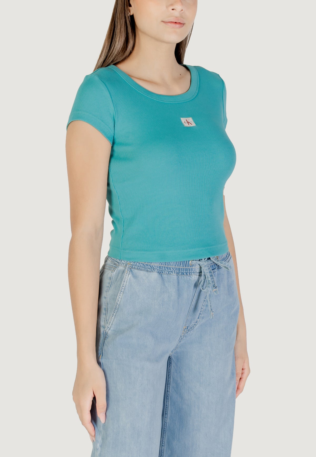 T-shirt Calvin Klein Jeans A- WOVEN LABEL 2X2 R